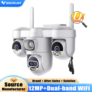 Cámara de Seguridad WiFi CS623ZS 12MP 4K con <span class=keywords><strong>Zoom</strong></span> 10X, 4 Lentes, PTZ, Exterior, IP66, Impermeable, Visión Nocturna, Vstarcam, CCTV - Product Image 1