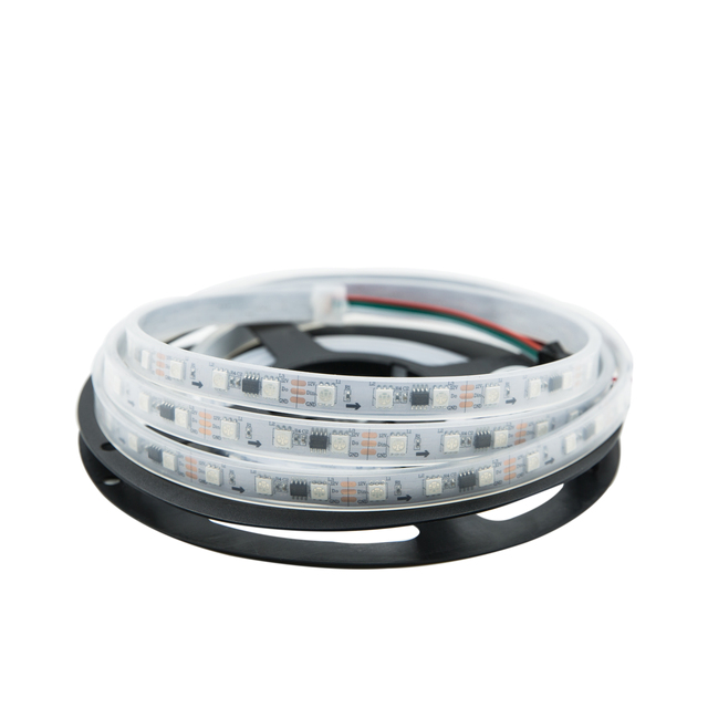 High Quality Digital Addressable WS2811 60led/meter Dc12v Ip67 10mm Pixel Light Rgb Led Strip for Commercial Building