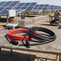 Câble d'extension solaire DC avec gaine en PVC, conducteur en cuivre étamé et connecteur rapide pour le câblage de petits systèmes d'alimentation solaire
