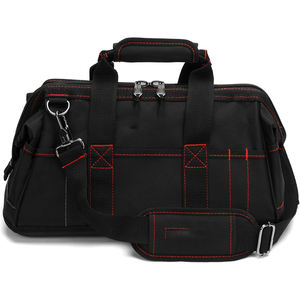 Échantillon gratuit Grand sac à outils d'électricien portable personnalisé à 75 poches, robuste, à ouverture supérieure, avec bandoulière - Product Image 3