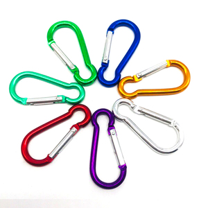 Aluminium Carabiner Snap Hook D Shape Type Ring Carabiner Clip With Lock