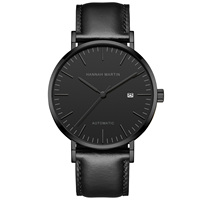HANNAH MARTIN Uhrenfabrik OEM Benutzerdefiniertes Logo Private Label Edelstahl Mechanische Minimalistische Vollautomatische Uhr für Herren