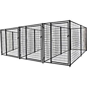 กรงโมดูลาร์สําหรับงานหนัก 3 กรงร่วมกันด้านนอกลวดเชื่อมตาข่ายโลหะบ้านกลางแจ้งขนาดใหญ่พิเศษกรงสัตว์เลี้ยงสุนัขวิ่งตู้สุนัข - Product Image 1
