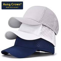 Gorras de Béisbol Lisas Unisex de Alta Calidad al por Mayor, de 5/6 Paneles, con Orificios Cortados con Láser, de Poliéster de Alto Rendimiento, para Deportes y Golf