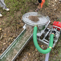 Mesin Cuci Emas Portabel Bertenaga Bensin, Pemisah Emas Getar 1 Inci untuk Prospeksi Emas Pasir Sungai