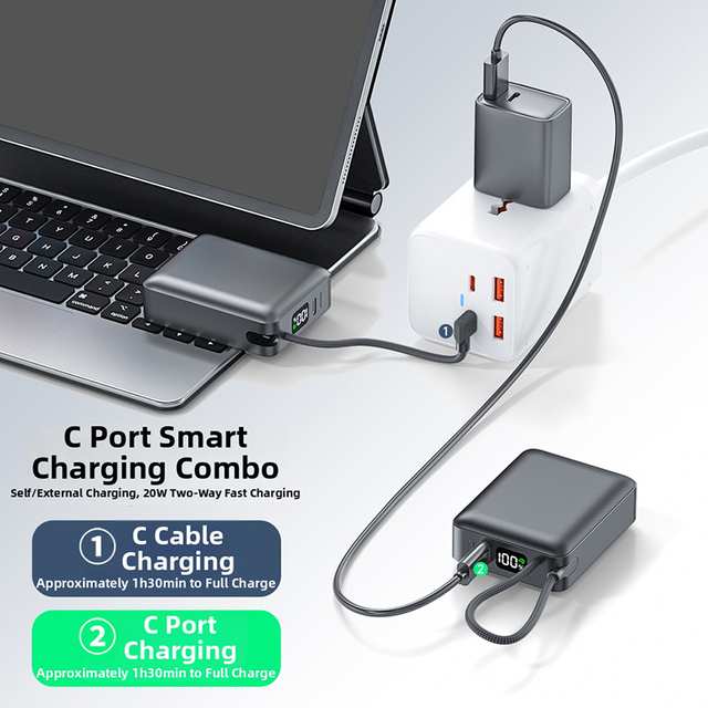 Dual Port Output Power Bank ABS PC Shell Multicolor Stylish Pocket Power Bank for Personal Daily Carry