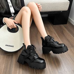 Nouvelles bottes mocassins d'été pour femmes, style britannique, à fermeture éclair, hauteur genou, confortables et tendance, pour moto - Product Image 2