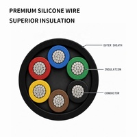 Câble blindé en caoutchouc silicone à 6 conducteurs, flexible haute température, en cuivre étamé toronné pour équipements industriels et automobiles