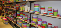 Seau à fleurs en plastique coloré et polyvalent pour une utilisation en intérieur et en extérieur Petit pot de jardin pour l'entretien des fleurs et des plantes