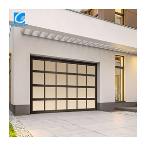 Porte de garage sectionnelle à panneaux de verre transparents pour villas et usage domestique - Product Image 4