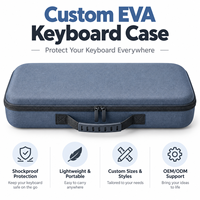 Étui de clavier personnalisé en EVA, antichoc, portable, coque rigide, sac de rangement avec fermeture éclair et poignée pour clavier mécanique, protection de voyage