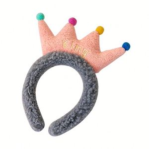 Zhao Lusi-style Cute Crown Headpiece for <b>Girls</b> Yarn and Feathers Hairband Japan and Korean Style for Washing Face Birthday <b>Tiara</b> - Product Image 5