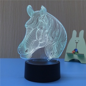 Lampu LED kustom untuk anak-anak, lampu malam Dekorasi Rumah anak-anak Natal, lampu meja akrilik Anime ilusi 3D kreatif foto kustom LED baru - Product Image 6