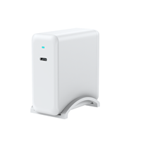 Chargeur rapide PD3.0 QC3.0 Type-C GaN stable à alimentation électrique pour ordinateur portable, PD100W, port unique, conforme à la norme KC, prise KR, type bureau