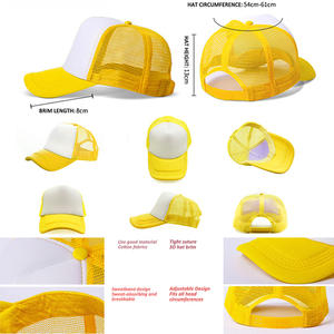 Cappello da camionista in maglia 3D ricamata in schiuma 3D con cappello da camionista in maglia rosa a 5 pannelli per sport cappello da Baseball - Product Image 2