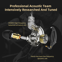 Earphone In-Ear KZ ZSN Pro X Terbaru Teknologi Hybrid 1BA+1DD HIFI Bass Metal Earbuds Sport Headset Peredam Kebisingan Monitor