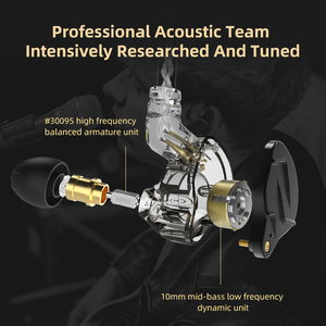 Nuevos Auriculares <span class=keywords><strong>KZ</strong></span> ZSN Pro X In-Ear con Tecnología Híbrida 1BA+1DD HIFI Bass de Metal para Deporte con Cancelación de Ruido y Monitor - Product Image 5