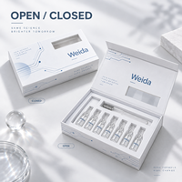 Boîte d'emballage en carton rigide de qualité export avec fenêtre transparente pour échantillons de flacons et kits de soins de la peau
