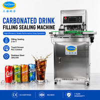 Machine à bière isobare électrique automatique en acier inoxydable 304 CE mobile pour eau pure, soda, cidre, boissons gazeuses en canettes, lait
