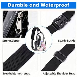 Sac de poitrine transparent imperméable en gros pour sports de plein air, sacoche de voyage et de fitness, sac de rangement - Product Image 5