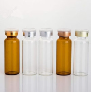 Ampollas de Belleza Translúcidas de Doble Tono, Dos Tonos, Transparente y Ámbar, Cápsulas de Almacenamiento, Tapas Metálicas Policromadas, Multi Aleación, Dermoabrasión - Product Image 1