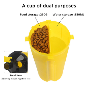 Recipiente para armazenar animais de estimação, recipiente para armazenar alimentos para pets, animais de estimação, duas copos com gel de sílica portátil, tigela de cachorro dobrável - Product Image 6