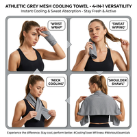 Serviette rafraîchissante personnalisée avec logo, vente en gros, serviette de sport à refroidissement instantané, maille respirante, serviette glacée pour la gym et l'entraînement