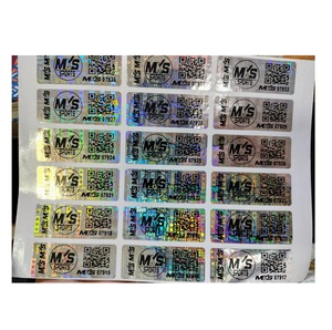 Etiquetas Adhesivas de Papel Holográfico con Impresión de Logotipo y Código QR de Alta Calidad, con Diseño Personalizado para Embalaje y Protección de Marca - Product Image 1