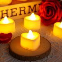 Realistische Herzförmige LED-Kerze für Weihnachten, Hochzeiten, Geburtstagsfeiern - Kreative Dekoration für Liebesgeständnisse