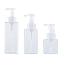 Capacité de variété 250ml 300ml 500ml Bouteille de lavage du visage moussante en plastique pour animaux de compagnie pour savon nettoyant