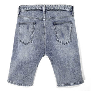 Bleu فريق مخصص جيوب جانبية أزرق فاتح الرجعية السراويل القصيرة المغسولة الذكور خمر الرجال الجينز قوانغتشو - Product Image 2