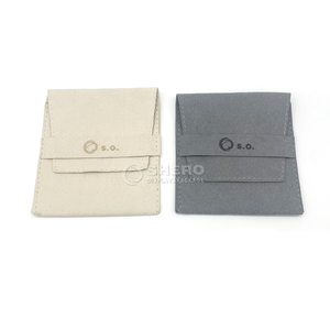 Shero vente en gros collier bague pochette boucle d'oreille emballage velours bijoux enveloppe sac avec logo - Product Image 2