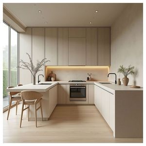 Prima Modern Modular <strong>Kitchen</strong> Cabinet Melamine Wooden Base Wall <strong>Cupboard</strong> Moisture Proof Custom Size Apartment <strong>Kitchen</strong> Cabinet - Product Image 6