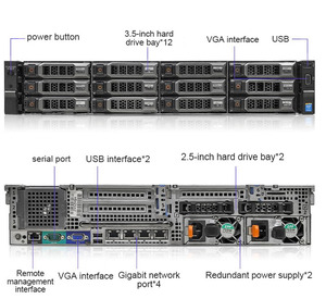 เซิร์ฟเวอร์แร็ค PowerEdge R730 2U มือสองประสิทธิภาพสูง ซ็อกเก็ตคู่ Xeon DDR4 สำหรับศูนย์ข้อมูล การจำลองเสมือน และคอมพิวเตอร์คลาวด์ - Product Image 3