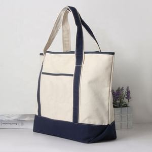 Bolso Tote de compras de algodón ecológico reutilizable con logotipo impreso personalizado lienzo estampado con letras - Product Image 3