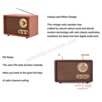 Fabricant chinois Radio portable en bois antique Home avec Bluetooth Play