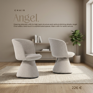 Chaise de salle à manger pivotante à dossier haut de style nordique moderne avec revêtement en velours et pieds en métal pour la maison et l'hôtellerie - Product Image 3