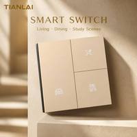 Interrupteur intelligent Tuya Zigbee M8-3K 3 gangs 3 canaux 16A pour contrôle d'éclairage de chambre d'hôtel, éclairage principal, spot et bande LED, boîtier 86 pour chambre d'hôtes, vente en gros