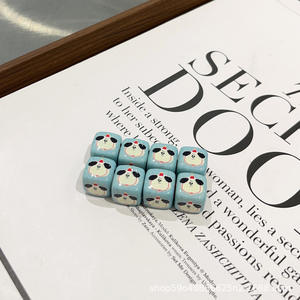 Wholesale 14mm Acrylic Cartoon Birthday Dog Square Beads with Holes DIY <b>Phone</b> <b>Charm</b> Accessories for Jewelry Making - Product Image 4