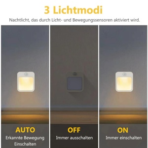 1pcs LED Night <b>Light</b> Socket with <b>Motion</b> <b>Sensor</b> Twilight <b>Sensor</b> Night Lamp Cabinet Lamp Warm White - Product Image 5