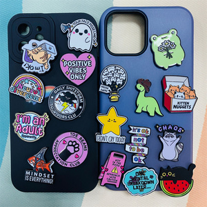 Pegatina 3D Rosa para Teléfono, Adhesivo Metálico Personalizado de Fábrica para Carcasa de Teléfono Móvil, Decoración de Uso Diario para Chicas - Product Image 2