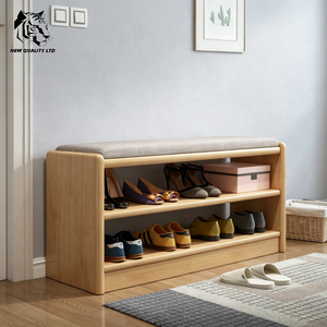 Proveedor chino, excelente precio, logotipo personalizado, gran stock, dropshipping, zapatero, nuevo diseño, muebles para sala de estar, taburete de madera para zapatos - Product Image 4