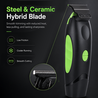 Tondeuse à cheveux professionnelle PRITECH à lame en T pour hommes, tondeuse de barbier à l'écartement zéro, mode turbo, lame en céramique, rechargeable Type-C