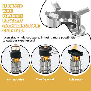 Réchaud de randonnée multi-combustibles INBESTCAMP Emergency Rocket Overland Canister, réchaud à bois portable pour pizza - Product Image 4