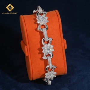 Pulsera de Diamantes Cultivados en Laboratorio ZUANTA JEWELRY, Oro Blanco, Diseño Floral, Certificado IGI, Joyería de Lujo para Mujer - Product Image 4