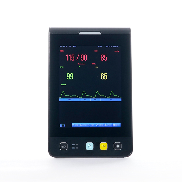 MN-PM001 Portable Vital Signs Patient Monitor with NIBP SpO2 PR, Optional Trolley for Hospital & Clinic Use