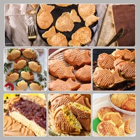 Tianze usine Offre Spéciale électrique Mini poisson gaufre cône fabricant gaufre gâteau boulanger 14 pièces japonais poisson en forme de petite Machine Taiyaki