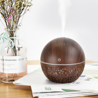 Mini humidificateur USB à grain de bois 2023, humidificateur d'air ultrasonique à brume fraîche, diffuseurs d'aromathérapie, humidificateur d'huile essentielle pour la maison