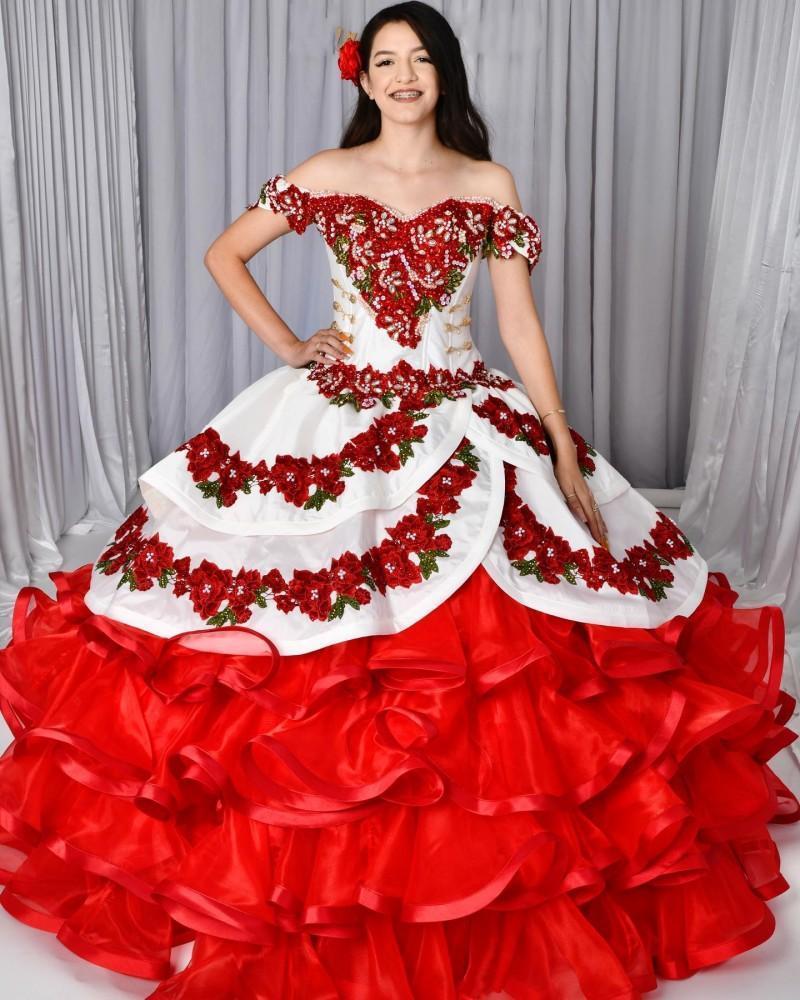 green emerald velvet dress Red Satin Square Neck Prom Dress with White Short Sleeves