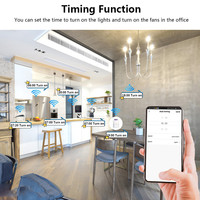 Interrupteur électrique 1 groupe pour maison intelligente Plaque de commutation en porcelaine Wifi pour l'application Life Tension maximale 220V Courant maximal 10A
